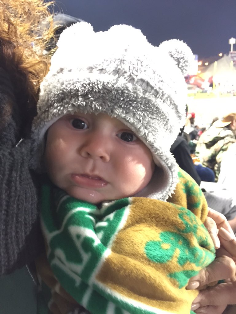 Trying to stay warm at the Colorado State vs. Fresno State football game! #BULLDOGPIX