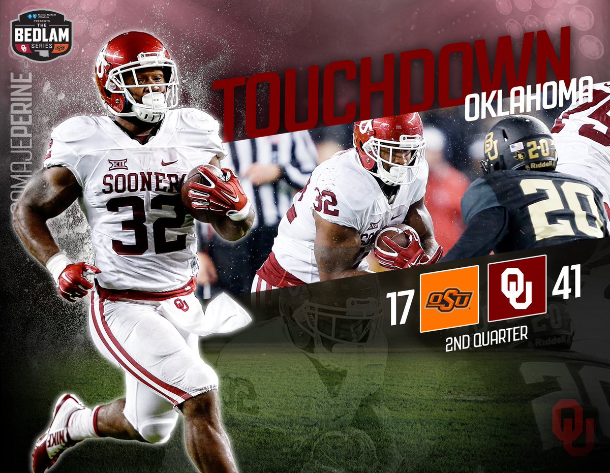 OU_Football's tweet photo. #PRhino does it again. #BeatOSU https://t.co/F9tNmjYX2R