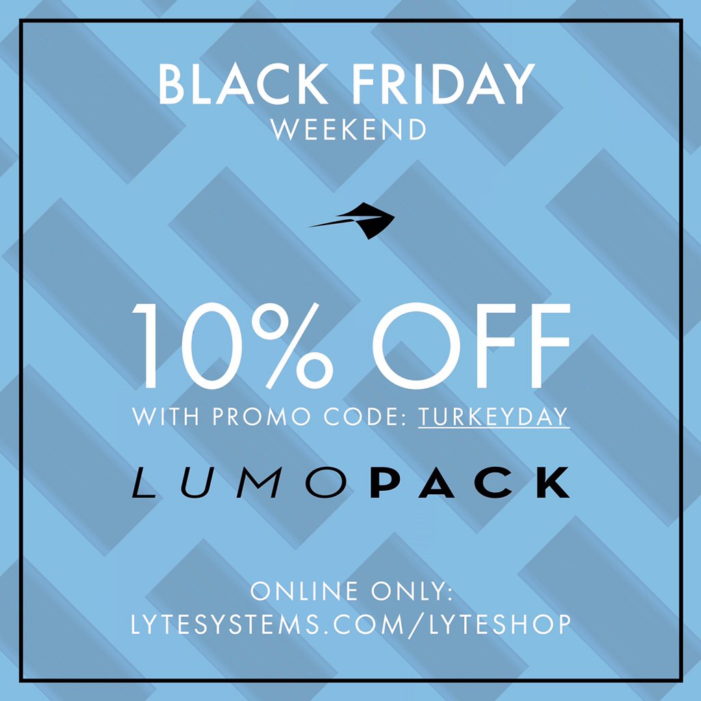 LyteSystems's tweet image. Extended Black Friday Sale for the fastest charging battery pack!

Shop: LyteSystems.com/LyteShop
Code: TURKEYDAY