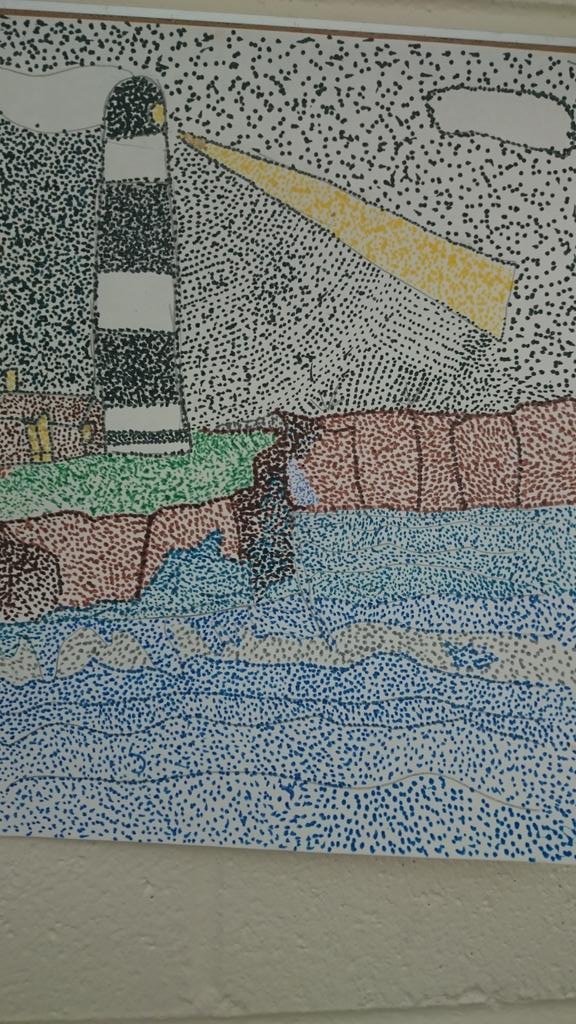 PierGina's tweet photo. Impressive pointillism lighthouses! https://t.co/yeEgJwdMSo