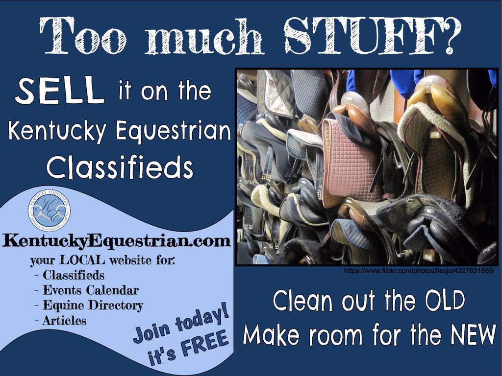 KYEquestrian's tweet photo. #equine #horse #equestrian #equestrianlife #equestrianproblems #kyhorses #kyhorsecountry #Tackforsale https://t.co/0a7oW8d5f0