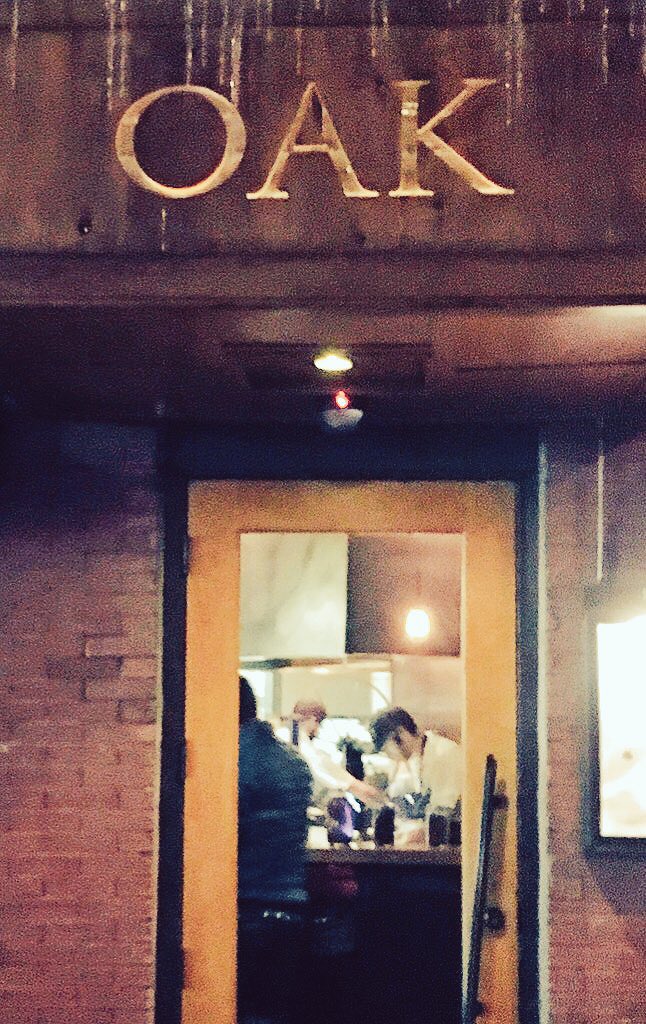 Snowy night is perfect for <a href="/oakatfourteenth/">Oak At Fourteenth</a>. #shrimp&amp;grits #bestcocktails #favoriteplace