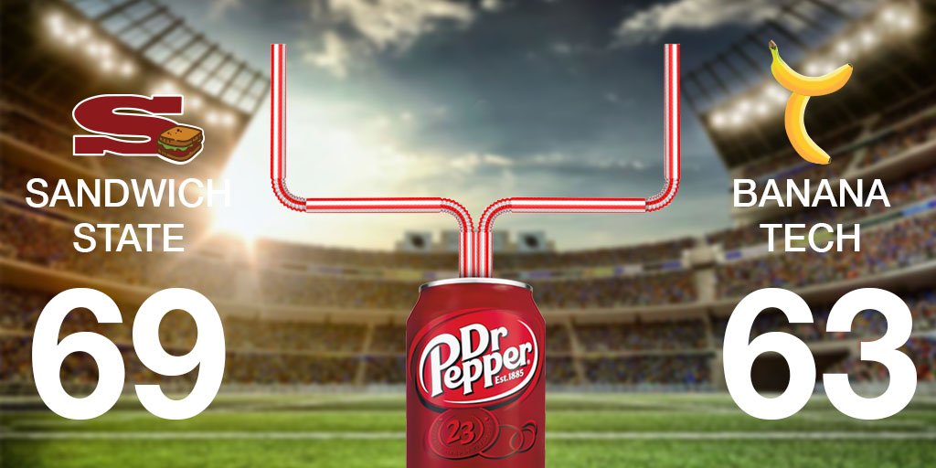 drpepper's tweet photo. QB scramble for the win! Tyrone Hoagie is the hero of the game! #BananaTech is overrated once again. #BTvSS -LC #CFB https://t.co/Porj5U6Q3t