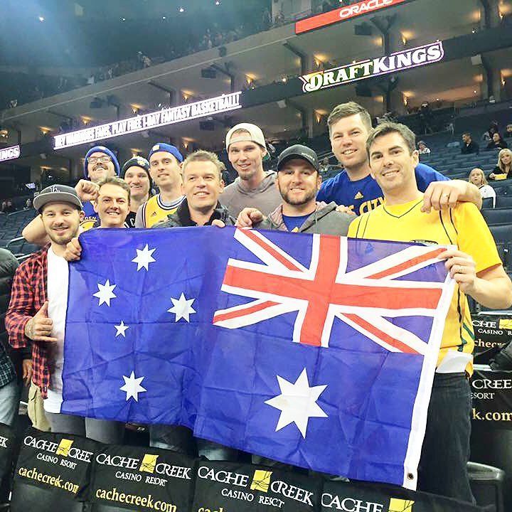 Big group from Melbourne here to wish Andrew Bogut a Happy Birthday!       