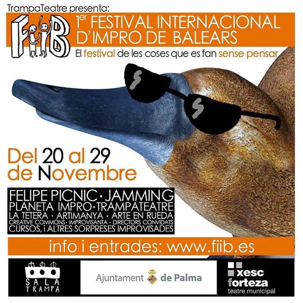 jammingteatro's tweet photo. Señores pasajerings, abróchense los cinturonings. Procedemos a maniobra de aterrizajing en @FIIB15 de #Mallorca :D https://t.co/93Zq3LvBon