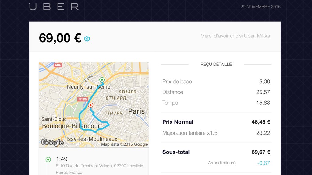 MikkaRocchia's tweet photo. J'ai beau être matinal, j'ai mal. #Uber https://t.co/10tqmwhzAm