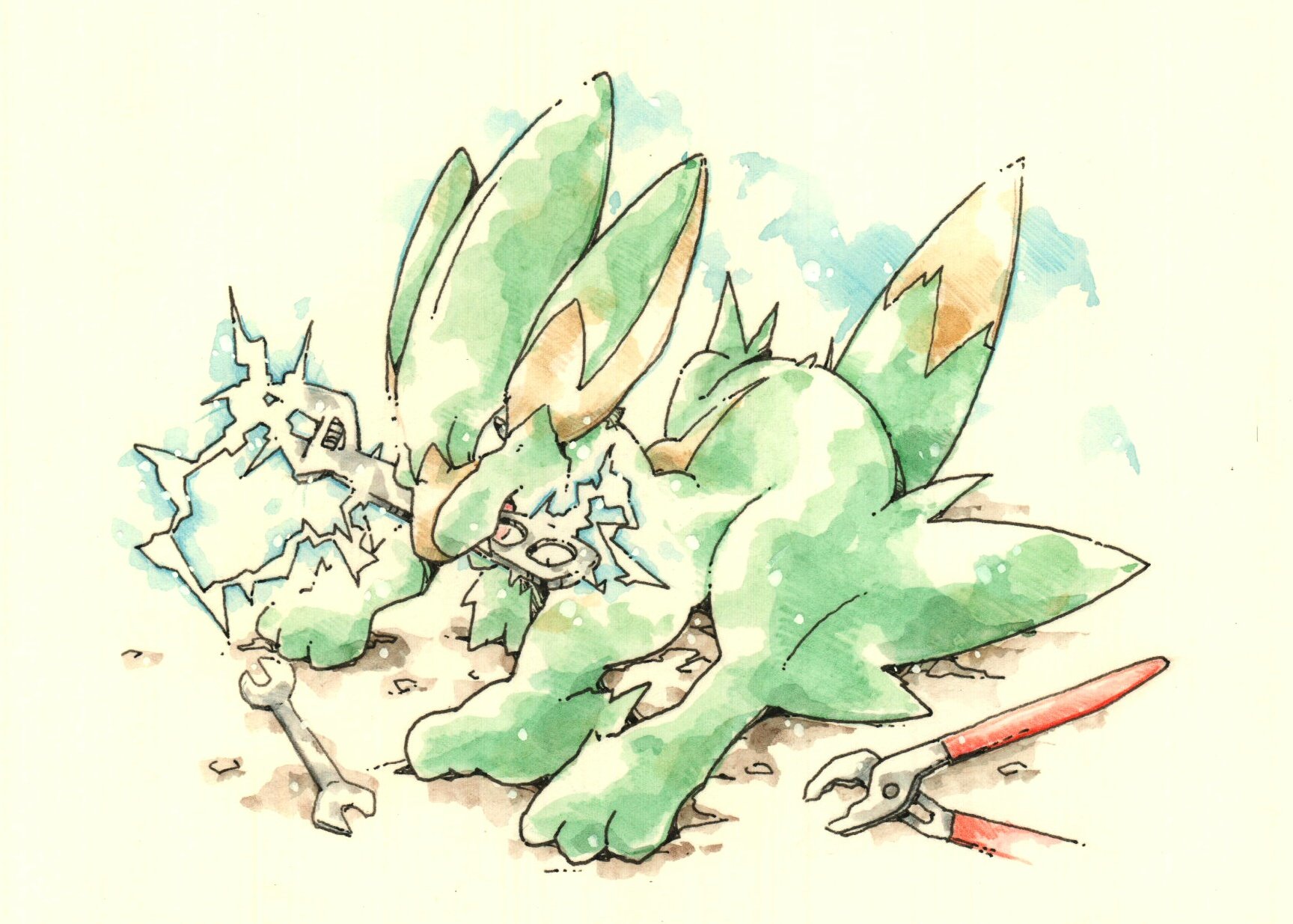 Inori 今日のポケモン図鑑 ｎｏ ３２９ ラクライの かみなりのキバ T Co Dkkiwh7sv2 Twitter