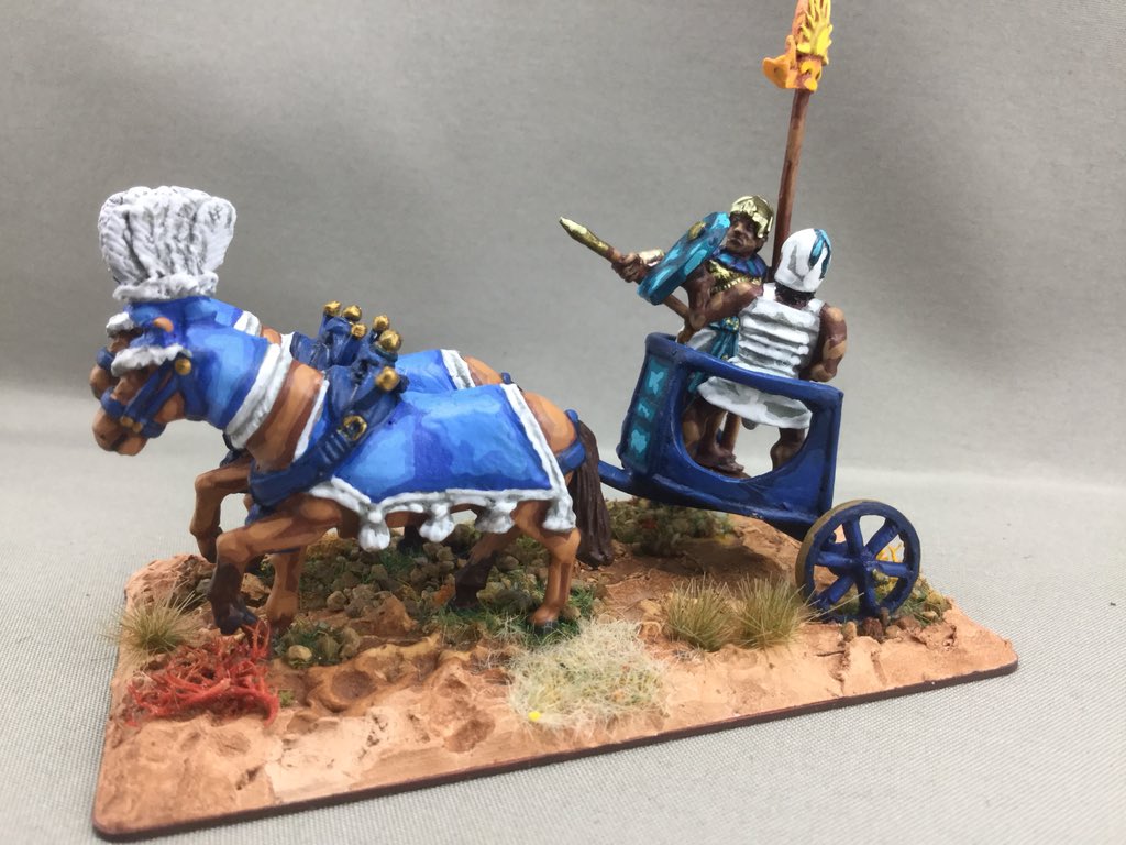 Oldwargamer's tweet photo. #Ancient #Egyptian #chariot #Blacktreedesign #sun #standard #warmongers #FoG #Fieldsofglory #wargaming #25mm https://t.co/pYvhUzJpaw