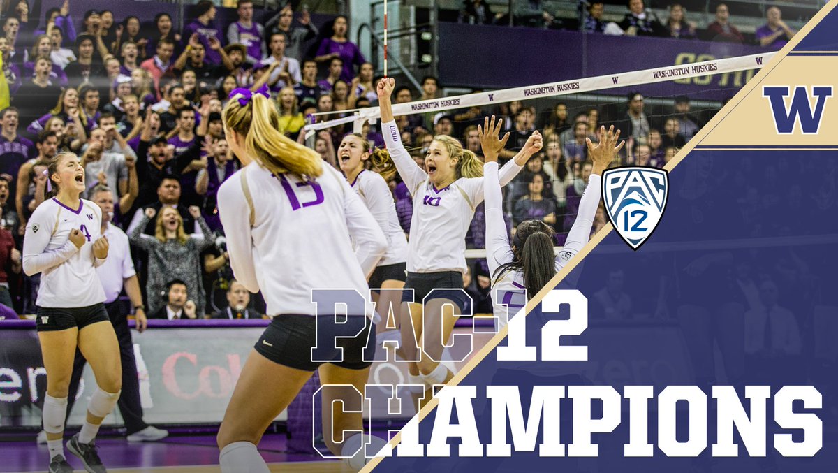 For the second time in the past three years and fourth time in school history, <a href="/UWVolleyball/">Washington Volleyball</a> is the <a href="/pac12/">Pac-12 Conference</a> Champion!