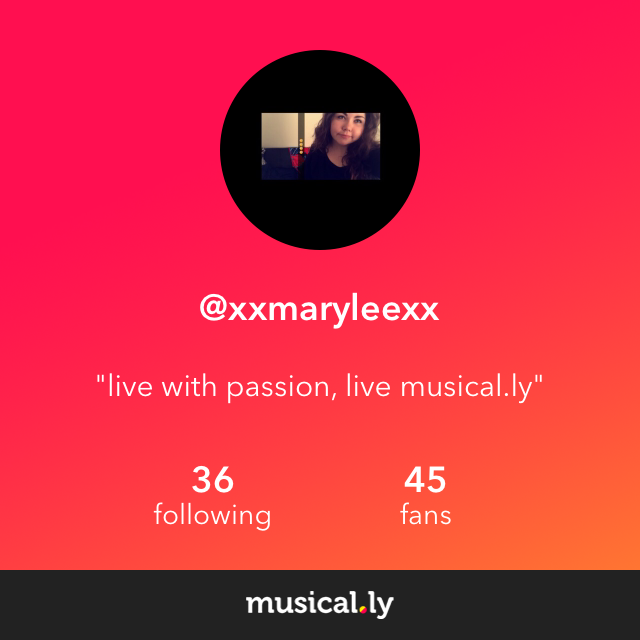 This musical.ly app is soooooo fun! Follow me @ xxmaryleexx and check out my music videos! musical.ly/download