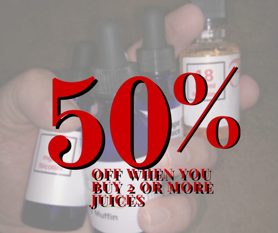 Fruit_eJuice's tweet photo. 50% OFF Sale Extended. Buy 2 juices any flavor any size &amp; take 50% off! #shopsmall #vapefam https://t.co/9eEna5CXi8 https://t.co/bd1SA1LVkE