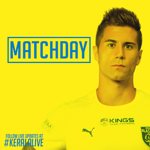 KeralaBlasters's tweet photo. Our very own @CurraisJosu is all geared up for the last home match. Are you geared up as well, Blasters? #KBFC https://t.co/Hzc1ivia6L