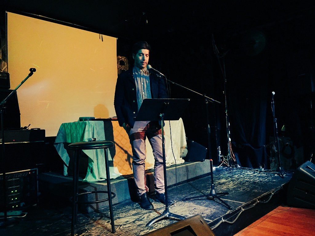 The hosts with the most: Jordan Strom and Phinder Dulai have taken us through almost five hours of poetry tonight!