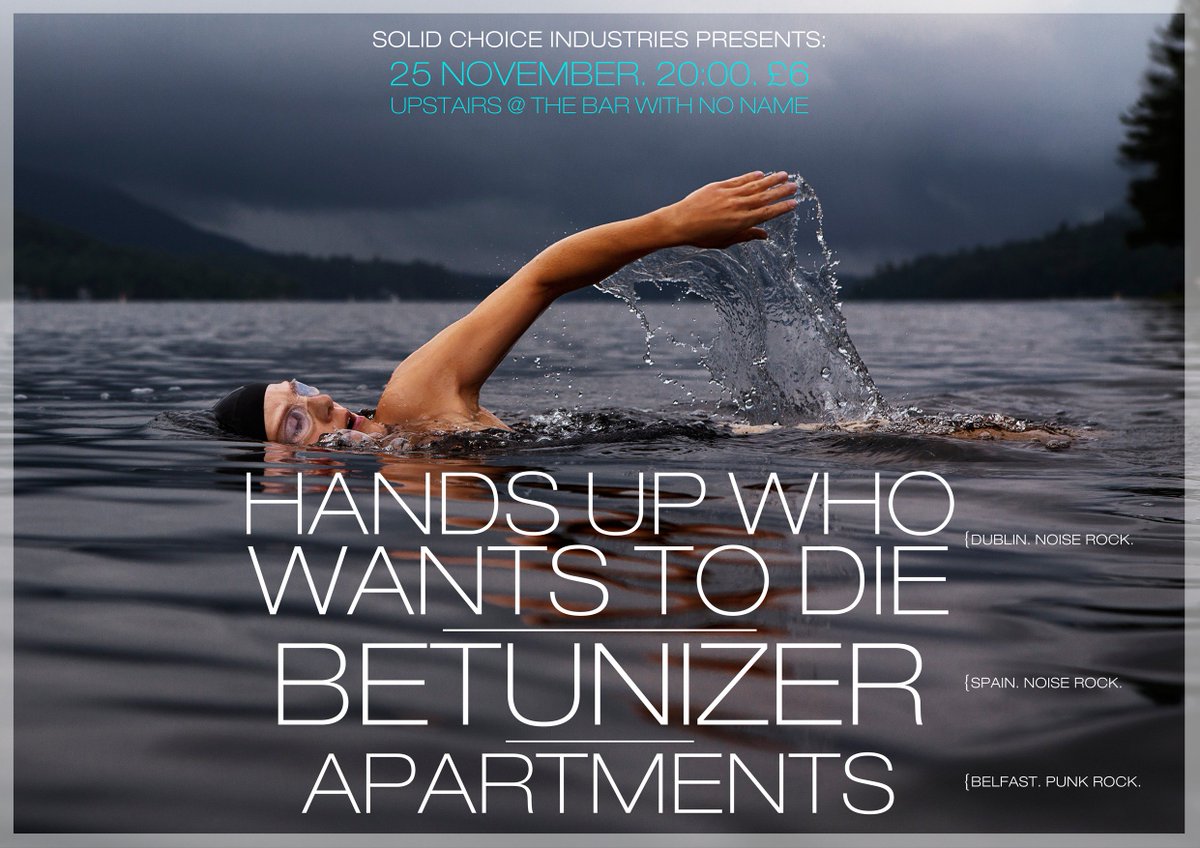 Solid_Choice's tweet image. #SCI001 : @HUWWTD in Belfast on Wednesday, 25 Nov @tbwnnlivestudio alongside @Betunizer and Apartments ...