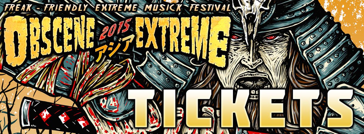 TICKETS ARE FOR SALE AT THE DOORS!!! obsceneextreme.asia/en/a/100/news,…