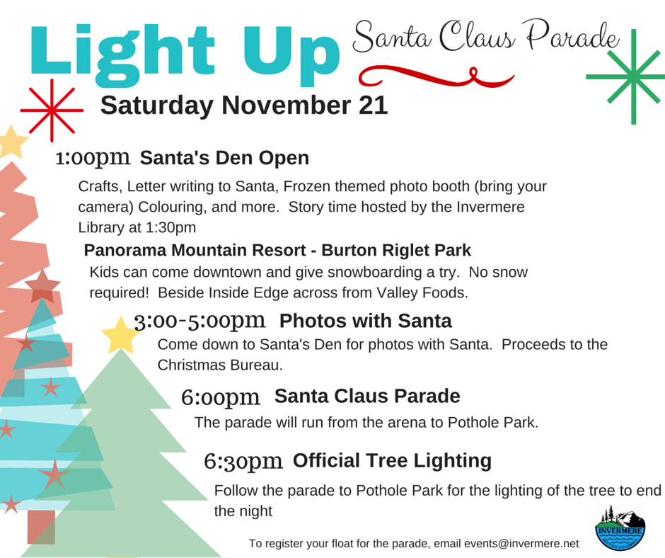 MSFunAndGames's tweet image. Details for Downtown Invermere Light Up!  Santa is Coming!!