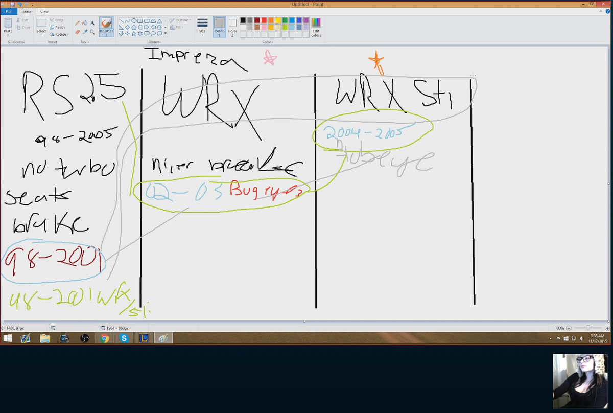 Koviett's tweet photo. She was explaining cars to me and then suddenly became Bob Ross. #JustJVthings https://t.co/4WxtccpxJ6