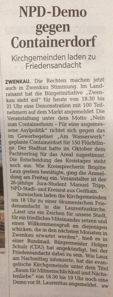 #refugeeswelcome 
#ZwenkauIstBunt 
#fcknzs