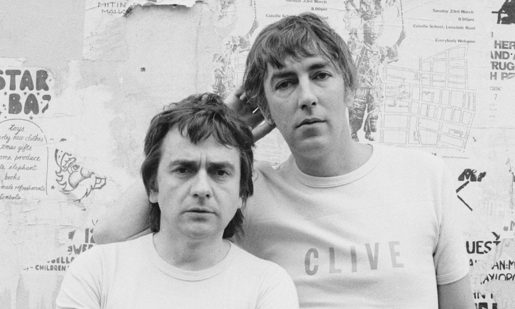 Happy birthday Peter Cook, he would have been 78 today. Here he is with Dudley Moore. 