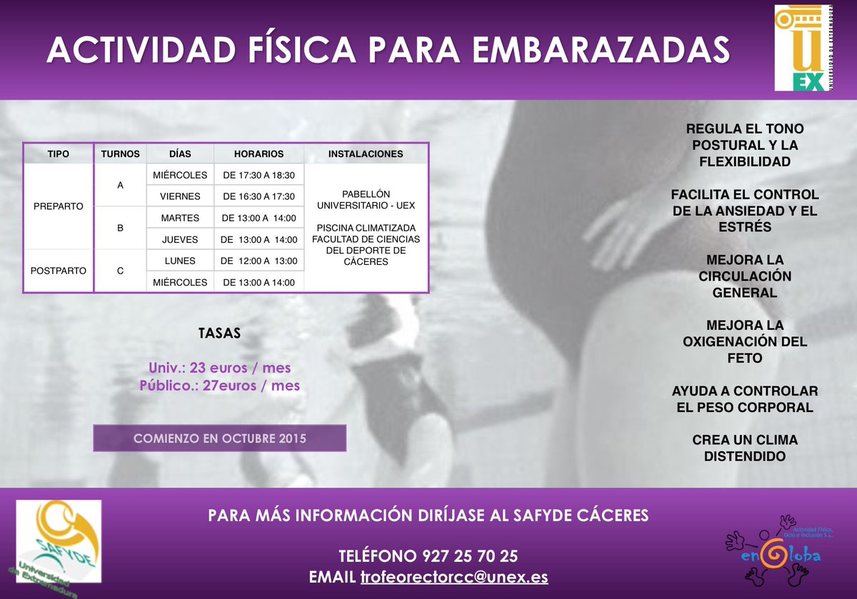 Engloba_AFIN's tweet photo. Actividad física para embarazada.@Mirandasister @MGamonales @MatosJr_1 @SafydeUEx @franplas @EmbarazadaCom https://t.co/xpjlpxohaM