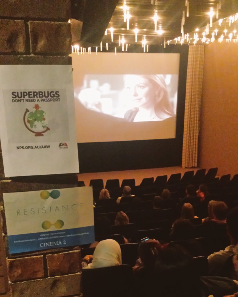 stephanite's tweet photo. @COADD_news @IMBatUQ Great turnout &amp; some laughs at our @NPSMedicineWise #SaveTheScript films #AntibioticResistance https://t.co/hXoyYjqWyE