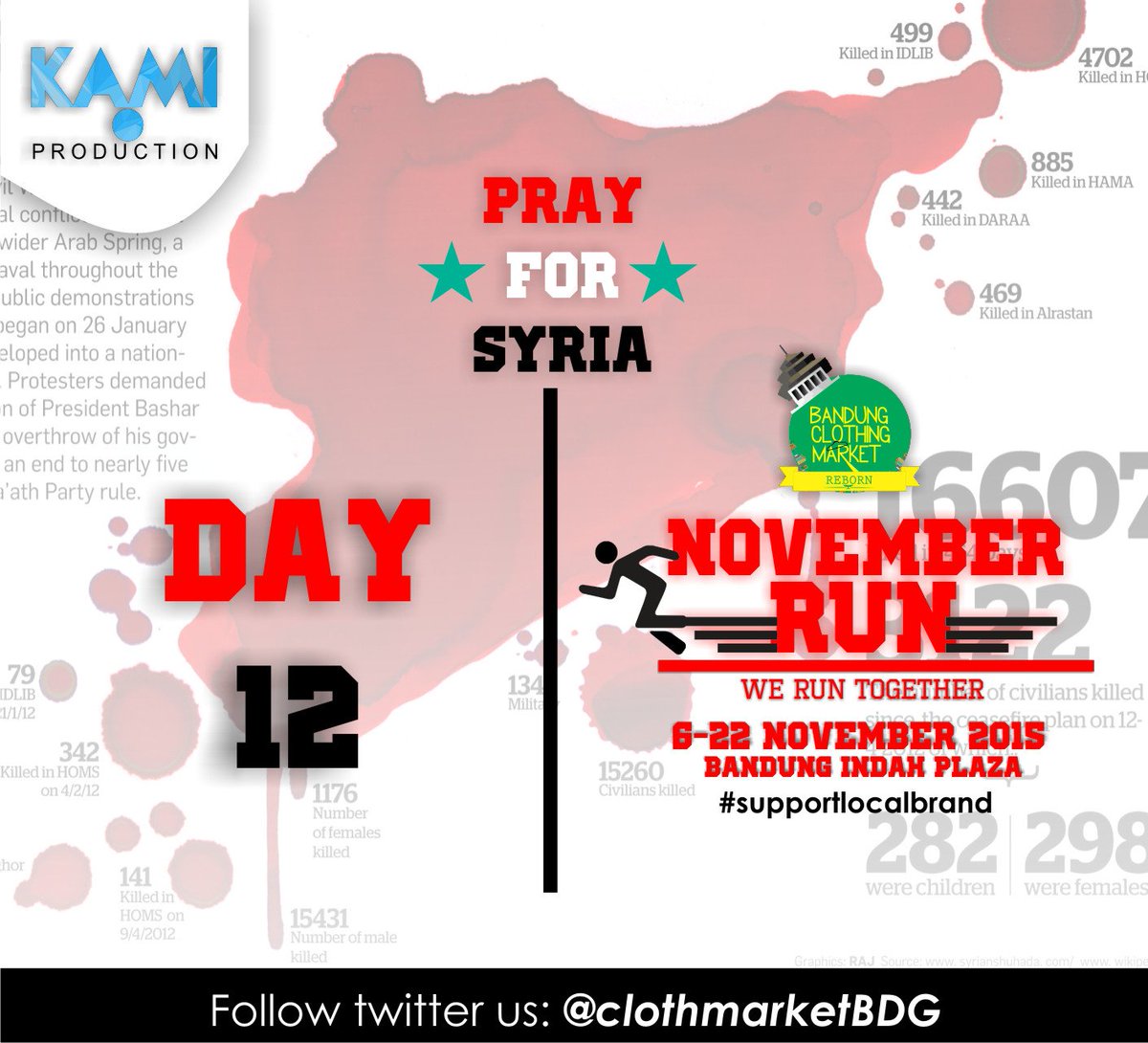 Day 12

BANDUNG CLOTHING MARKET
November Run
6-22 November 2015
at <a href="/BIP_Bdg/">Bandung Indah Plaza</a>
#supportlocalbrand 
#PrayForSyria
