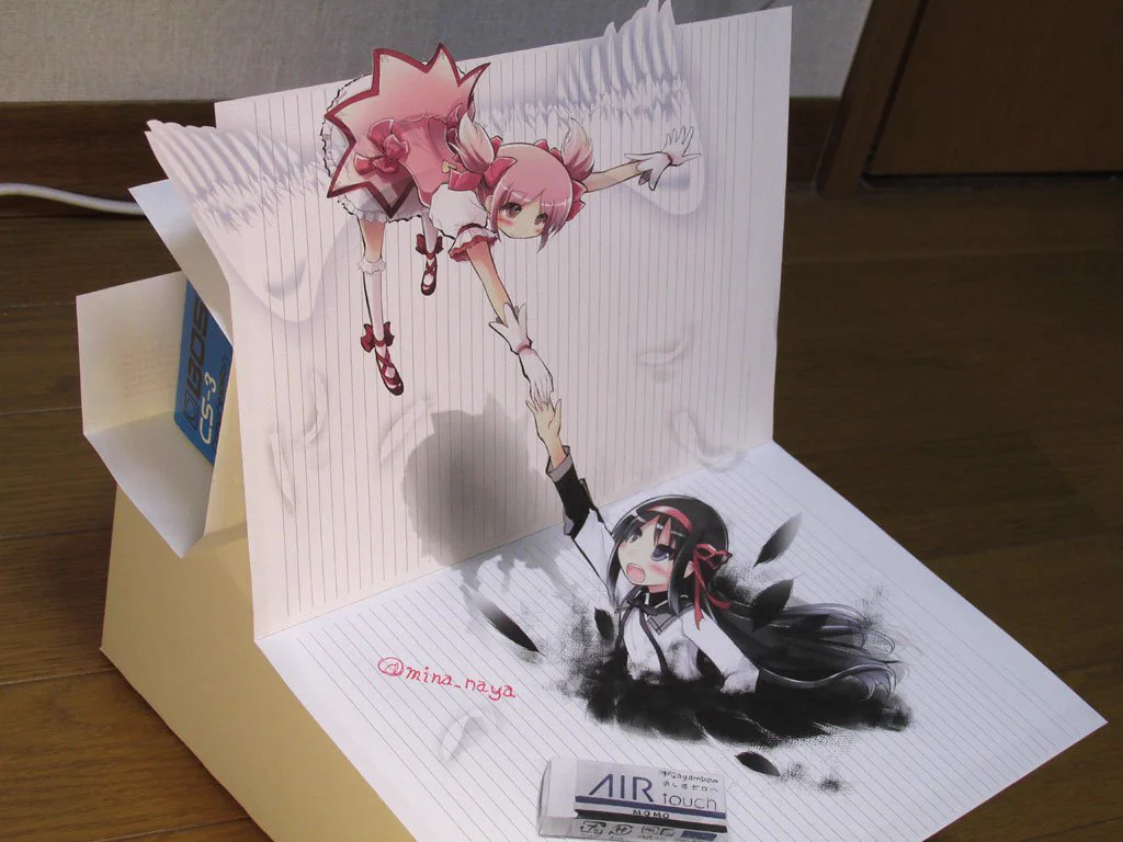 リアルにしか見えない！、『魔法少女まどか☆マギカ』の３Ｄアートｗｗｗ