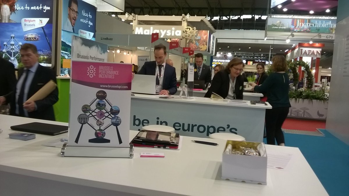 BrusselsPI's tweet photo. We are on the @visitbrussels Stand G70 at #IBTM15 promoting #Brussels. Come to see us! https://t.co/WThXBpUSd6