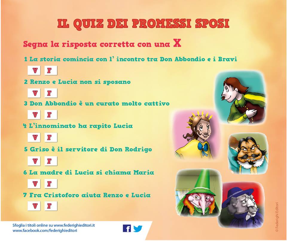 "I Promessi Sposi": quanto ci ricordiamo del celebre romanzo manzoniano?
#IPromessisposi facebook.com/FederighiEdito…