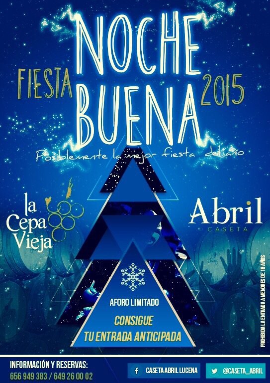 Caseta_Abril's tweet photo. Llega la fiesta más esperada del año! ! Noche Buena en La Cepa Vieja!! No lo pienses más... Aforo Limitado https://t.co/RbfP5iq8Y2