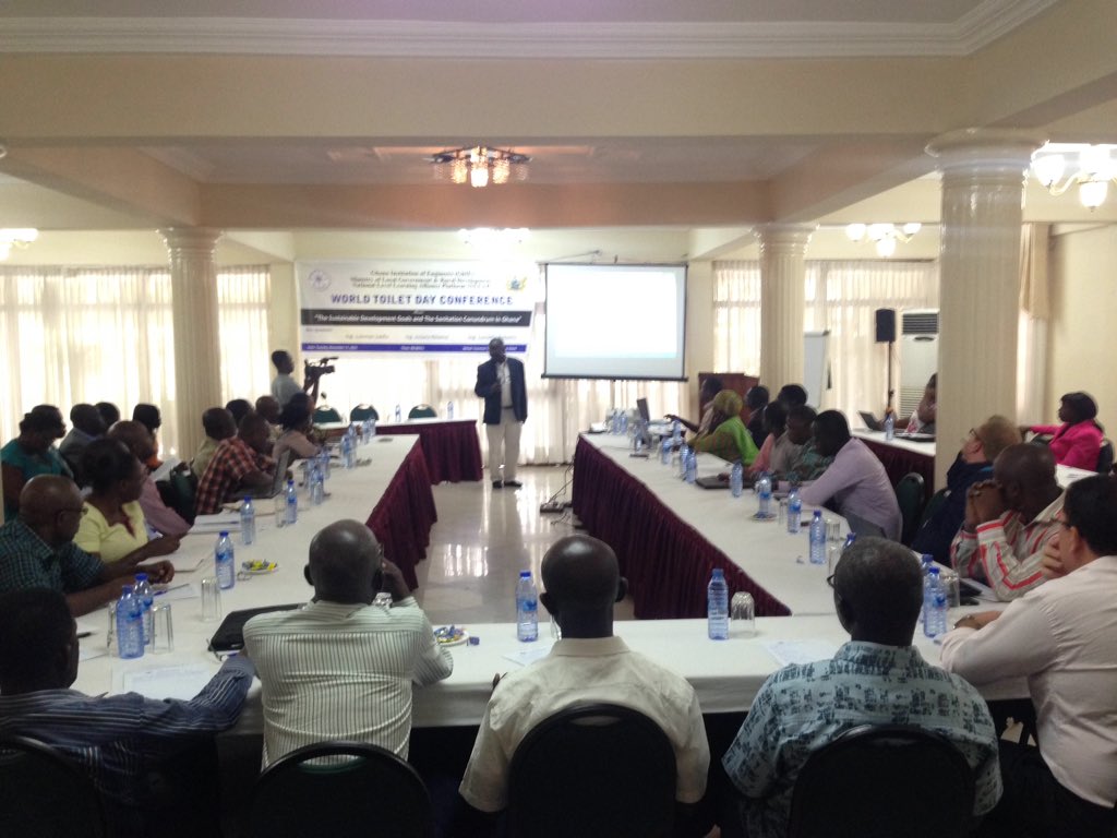 First presentation by Ing. Lukman Salifu on; From MGDs to SGDs: The Challenge in Meeting Sanitation Targets. #NNLAP