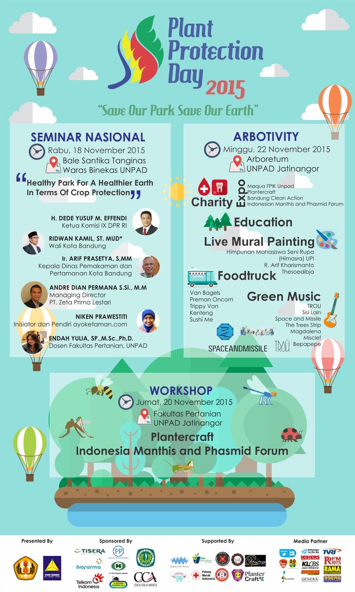 Play99ers's tweet photo. Klintan HPT Faperta Unpad Proudly Present: "Plant Protection Day" 18-22 Nov 2015 @klintan_unpad #PPD2015 https://t.co/knhf7yZqdl