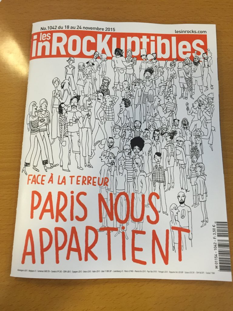 Mancioday's tweet photo. La une des Inrocks demain https://t.co/Wd2LLUlUBK