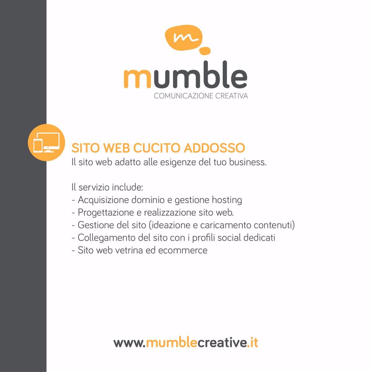 MumbleCreative's tweet photo. Il tuo sito web su misura. https://t.co/nu4ylwRmQM