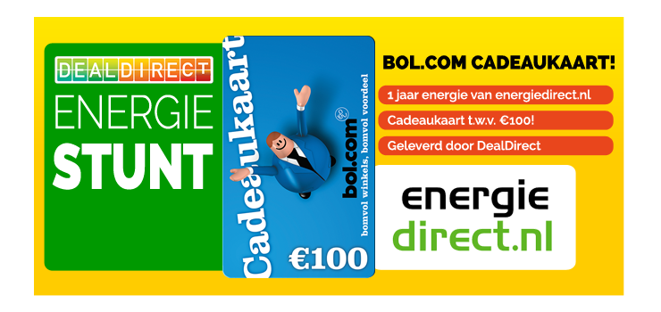 DealDirectNL's tweet photo. #ENERGIE STUNT: Stap over en ontvang een €100 cadeaukaart van DealDirect https://t.co/7ezwwRjGyA | #overstappen https://t.co/TK9tfsMrM2