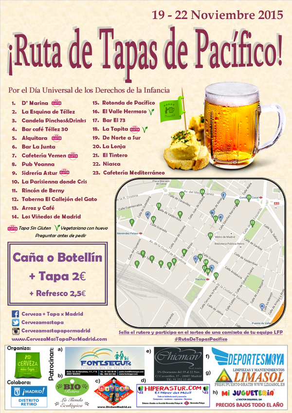 VisitMadrid_es's tweet photo. #RutadeTapasPacífico Esta semana 1 de las mejores citas de tapeo en #Madrid @cervezamastapa https://t.co/iZhJWzJRs5 https://t.co/ghdgWBrxeX