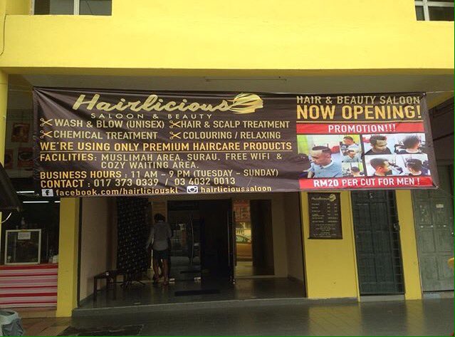 Special offer ! Best price ! 
Semua kemudahan juga disediakan di Hairlicious Saloon &amp; Beauty. Sebarkannn.