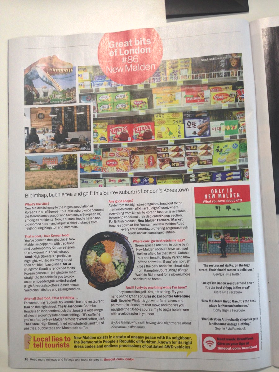 Check out the New Malden feature in today's <a href="/TimeOutLondon/">Time Out London</a> #newmalden