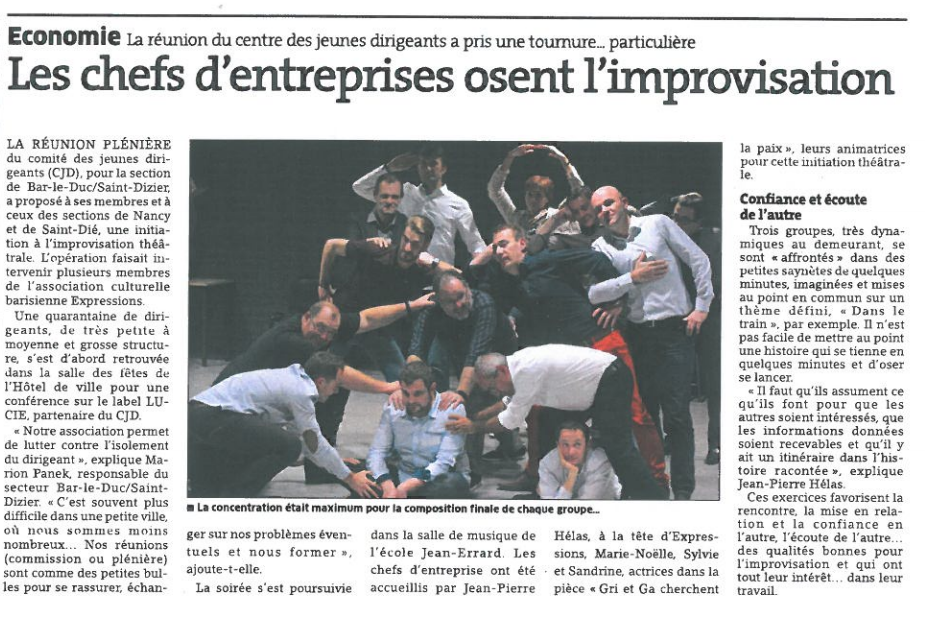 cjd_nancy's tweet photo. Le 9/11 le CJD Nancy était invité à la réunion plénière de la section BarLeDuc/StDizier. Le thème : improvisation https://t.co/FpsSUYJlff