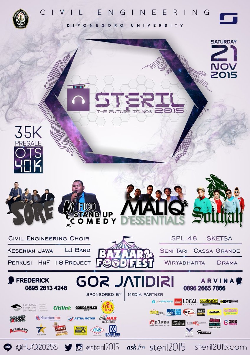 Yang makin penasaran sama steril tapi masih belom punya tiketnya masih bisa beli presale 2 kita kok. Yuk segera yaa!