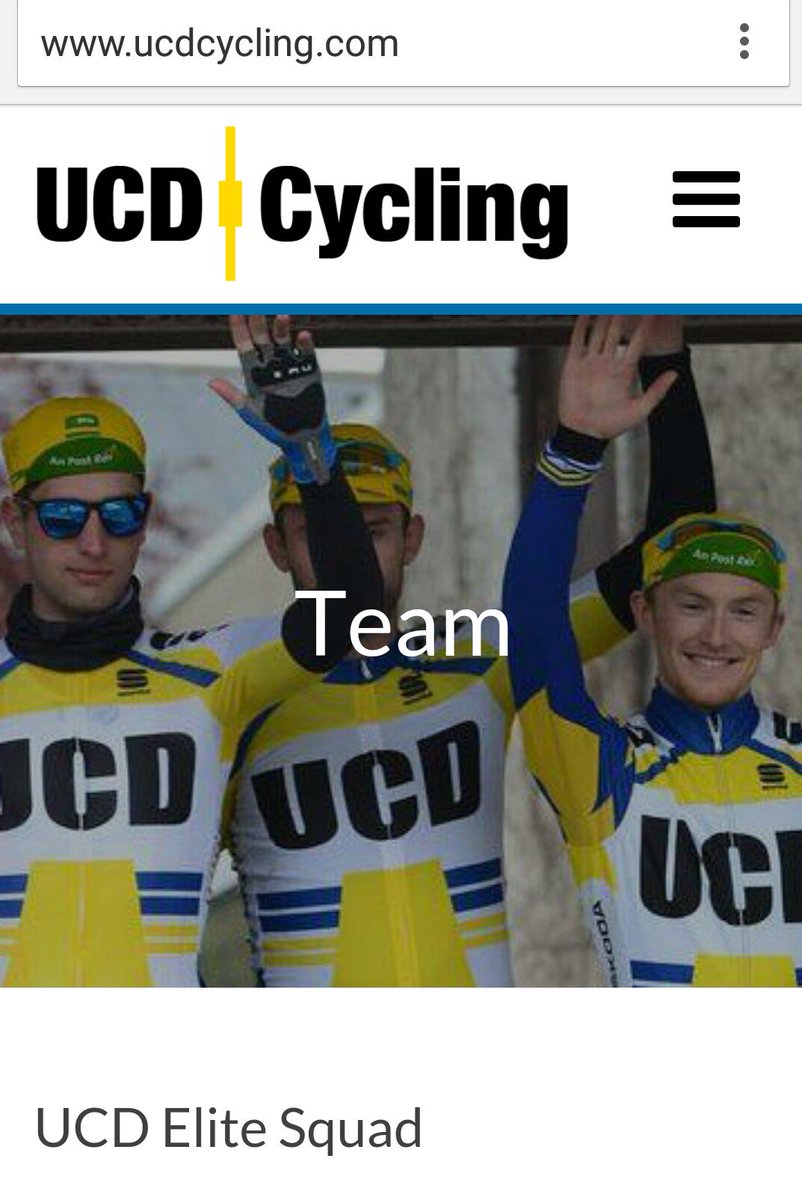 EoinMorton's tweet photo. @UCD_Cycling new website is live https://t.co/7NLNAQrYdh .Check out our elite team &amp; our sponsors like @SpiritSkoda https://t.co/tlEkRopli9