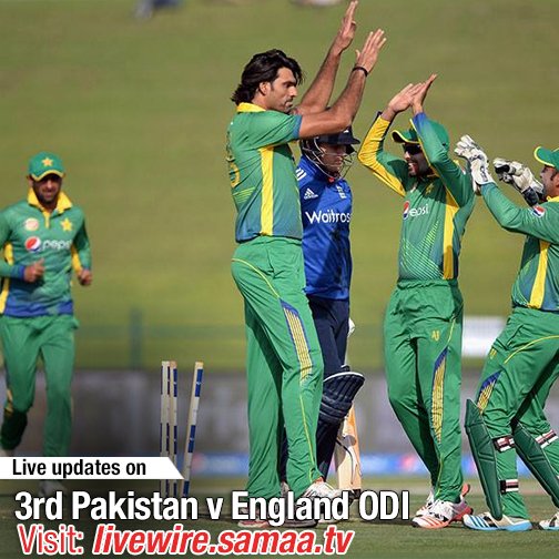 SAMAATV's tweet photo. For live updates on the 3rd #PAKvENG ODI, visit #SamaaLive on https://t.co/yLWpBIDLfA https://t.co/9A6yR9byI8