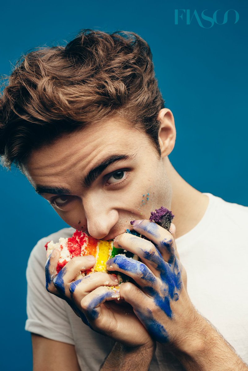 Let the boy eat cake! Our new exclusive shoot and interview with <a href="/NathanSykes/">Nathan Sykes</a> are now up! bit.ly/1X4iHgK