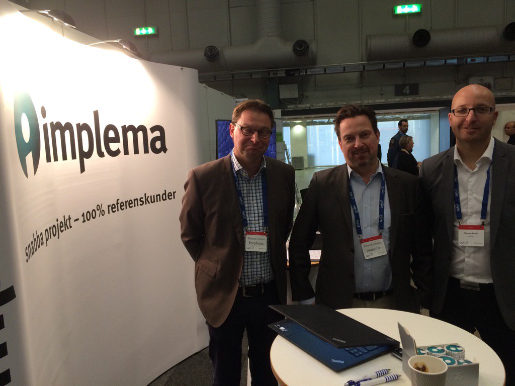 matsholmberg's tweet photo. #Implema, SAPs senaste Platinumpartner #impuls2015 https://t.co/ClYgP8uLic