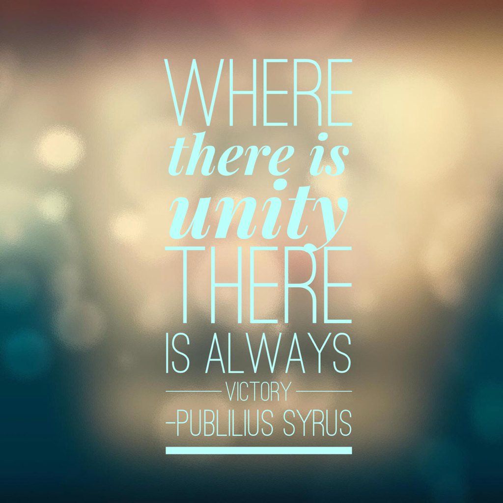 Creative writing on where there is unity there is victory picture