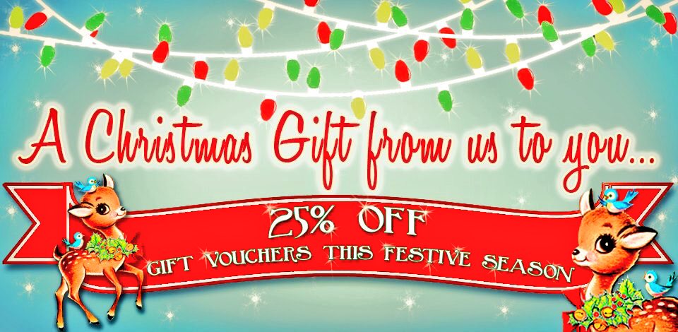 PeekaBooPinUp's tweet image. Thinking about #christmas? There's 25% off #vouchers on our site at the minute, all valid till June 2016! #offer