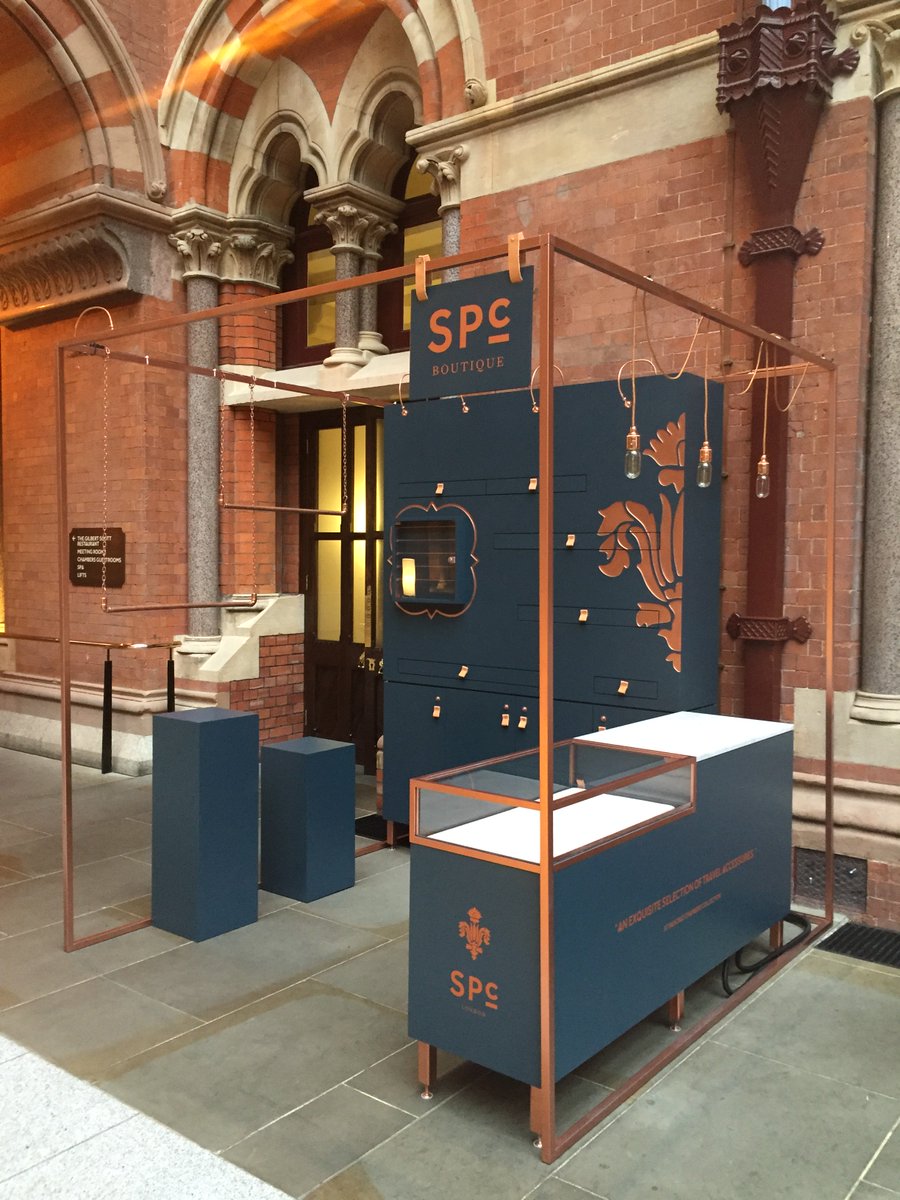 SPCCollection's tweet image. We're SO excited to announce that our #popup #shop has been installed in the lobby @StPancrasRen &amp;amp; will soon be open