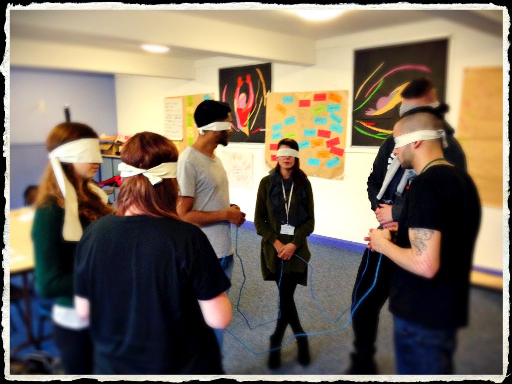 AniaCunnington's tweet photo. what a pleasure! trust exercises, session planning, group work and much much more.  @yourownplace #yptraining https://t.co/P2h1YhwznQ