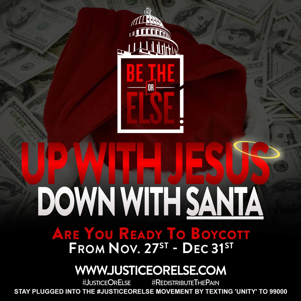 BrotherQiyam's tweet photo. This Christmas, it's Up with Jesus! Down with Santa! #Farrakhan #ACLC https://t.co/Xvn0sEWTNE