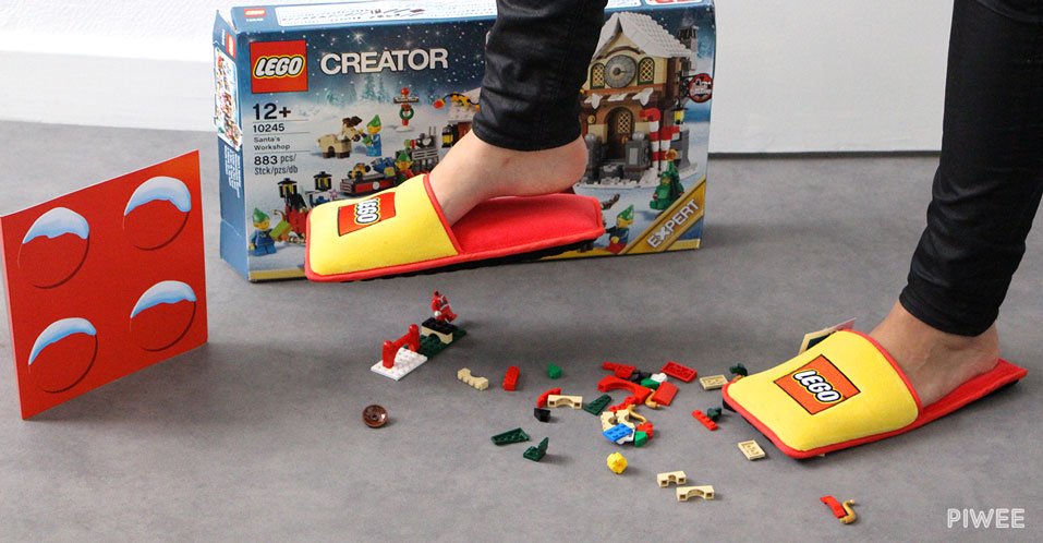 itvnews's tweet photo. Special Lego-proof slippers unveiled for Christmas https://t.co/M1V86LgSdU https://t.co/C4l2rtoogM